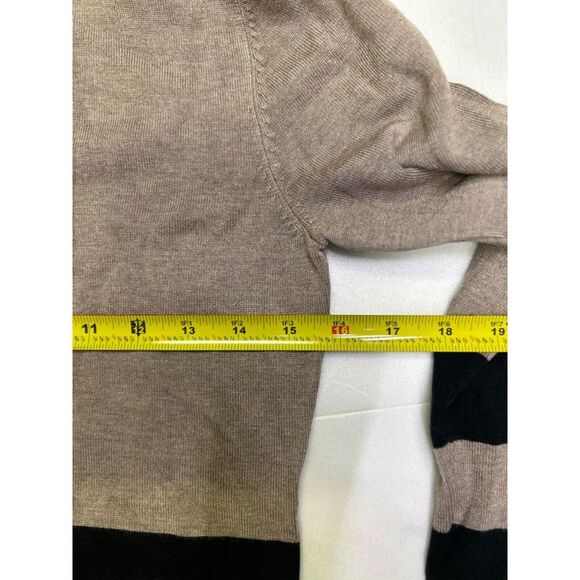 Ceilo tan and black mock turtleneck pullover sweater size Small - Picture 4 of 6